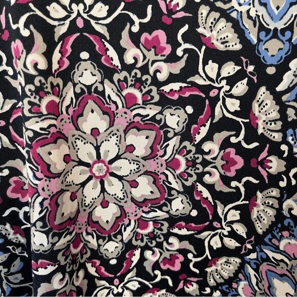 Croft & Barrow Floral Kaleidoscope 3/4 Sleeve Blouse - Picture 4 of 7